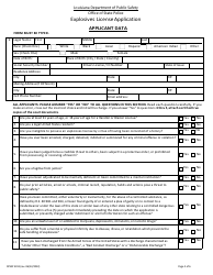 Form DPSSP4011 Explosives License Application - Louisiana, Page 4