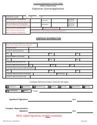 Form DPSSP4011 Explosives License Application - Louisiana, Page 5