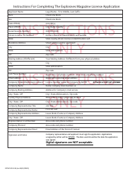 Form DPSSP4011-M Explosives Magazine License Application - Louisiana, Page 2