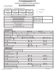 Form DPSSP4011-M Explosives Magazine License Application - Louisiana, Page 3