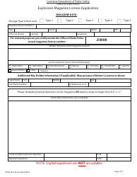 Form DPSSP4011-M Explosives Magazine License Application - Louisiana, Page 4