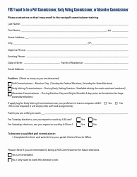 Document preview: Election Worker Application - Louisiana