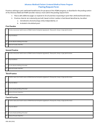 Form DMS-845 Pooling Request Form - Arkansas Medicaid Patient-Centered Medical Home Program - Arkansas