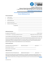 Form DMS-846 Practice Withdrawal Form - Arkansas Patient-Centered Medical Home Program - Arkansas