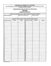 Form 77-444 Festival Street Closure Application - City of Philadelphia, Pennsylvania, Page 2