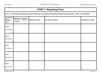 Form DWR9831 Lma Reporting Form - California, Page 3