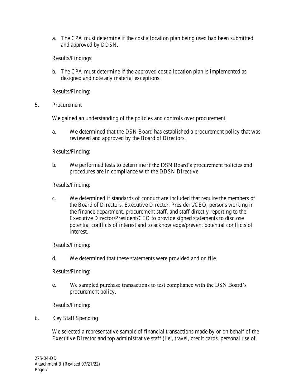 Form 275-04-DD Attachment B Independent Accountants Report on Applying Agreed-Upon Procedures - South Carolina, Page 7