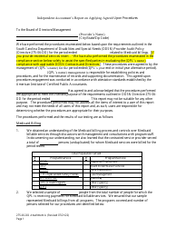 Document preview: Form 275-06-DD Attachment A Independent Accountant's Report on Applying Agreed-Upon Procedures - South Carolina