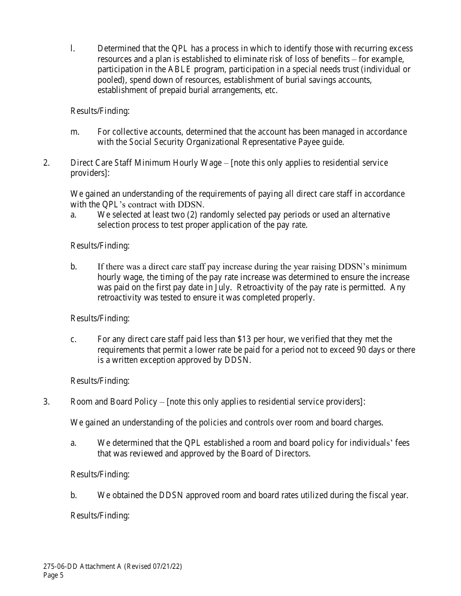 Form 275-06-DD Attachment A Independent Accountants Report on Applying Agreed-Upon Procedures - South Carolina, Page 5