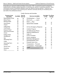 Form LIC9273 Continuing Care Retirement Community Disclosure Statement - California, Page 2