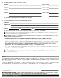 Psychologist Form 5B Application for Limited Permit for Persons Licensed in Other Jurisdictions - New York, Page 2