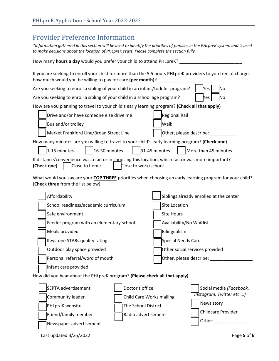 Phlprek Application - City of Philadelphia, Pennsylvania, Page 5