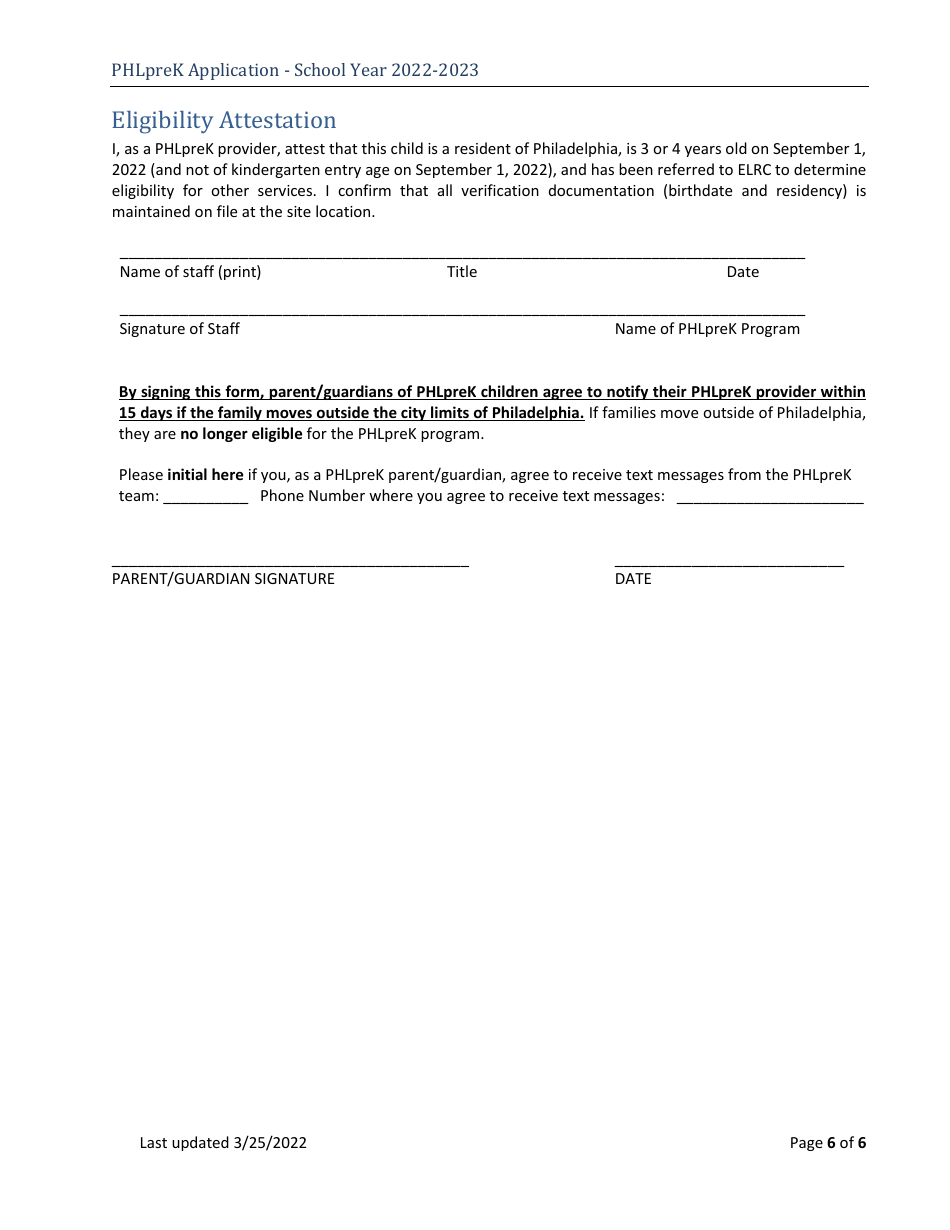Phlprek Application - City of Philadelphia, Pennsylvania, Page 6