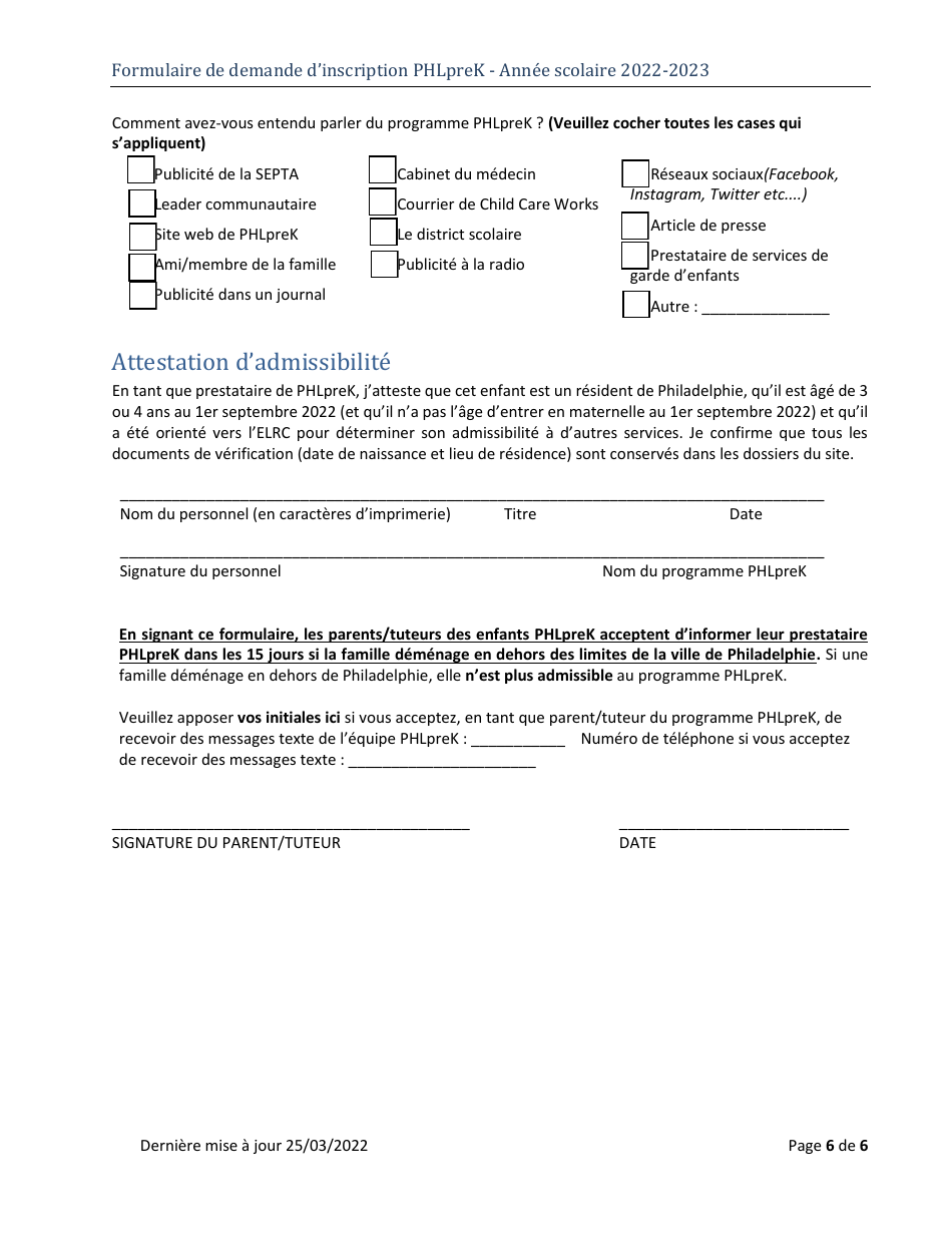 Phlprek Application - City of Philadelphia, Pennsylvania (French), Page 6