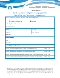 Document preview: Disaster Assistance - Mitigation Funding Application - Town of Hay River Homeowners and Businesses - Northwest Territories, Canada
