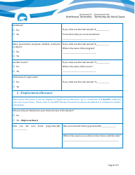 Claim Form - Disaster Financial Assistance for Residents - Northwest Territories, Canada, Page 2