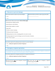 Claim Form - Disaster Financial Assistance for Local Authorities - Northwest Territories, Canada, Page 3