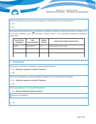 Claim Form - Disaster Financial Assistance for Local Authorities - Northwest Territories, Canada, Page 5