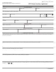 Document preview: ATF Form 3000.12 ATF Citizens Academy Application