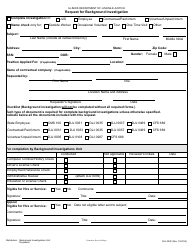 Document preview: Form DJJ0032 Request for Background Investigation - Illinois