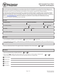 Form BCR2544 Ada Complaint Form (Title I) Applicants and Employees - Illinois