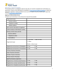 Appendix A Proposal Template - City of Philadelphia, Pennsylvania