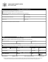 Form FCN-32 Duty Status Form - Cook County, Illinois