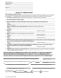Document preview: Notice of Commencement - Orange County, Florida