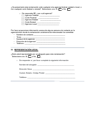 Titulo VI Discriminacion Formulario De Reclamacion - Orange County, Florida (Spanish), Page 3