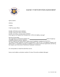 Agency Participation Agreement - Virginia