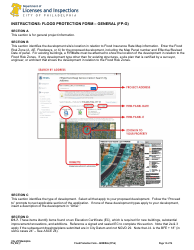 Form PG_002_F Flood Protection Form - General (Fp-G) - City of Philadelphia, Pennsylvania, Page 13