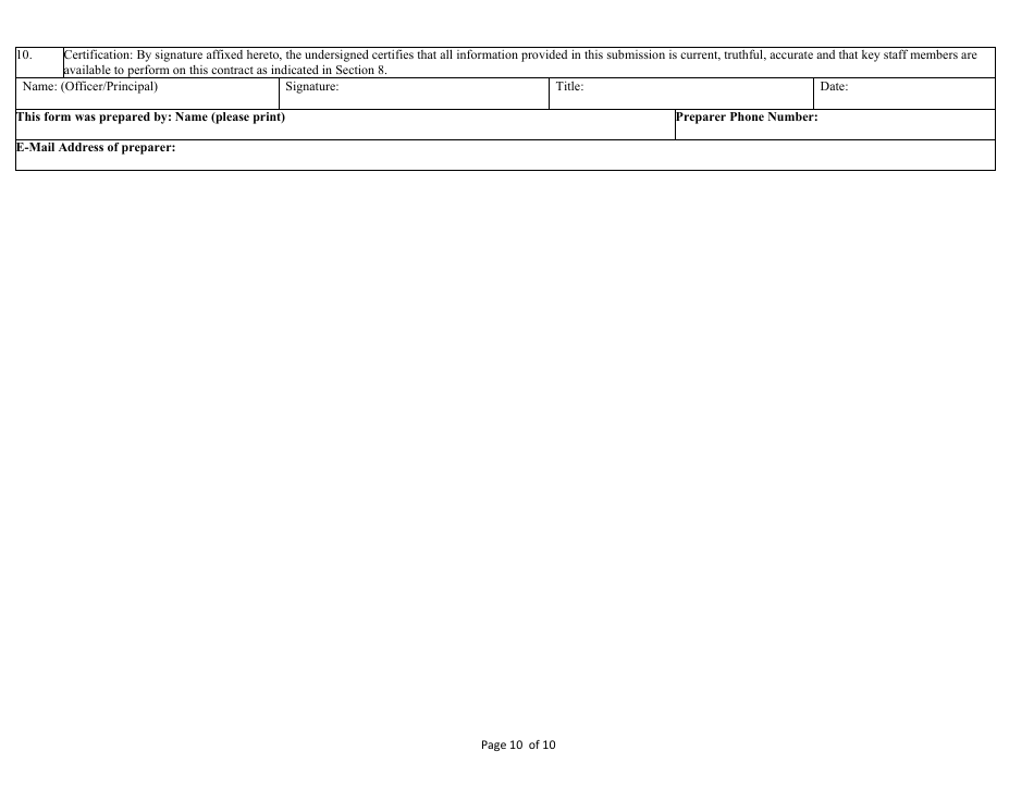 Form NYSDOT255 Architectural / Engineering and Related Services - New York, Page 10