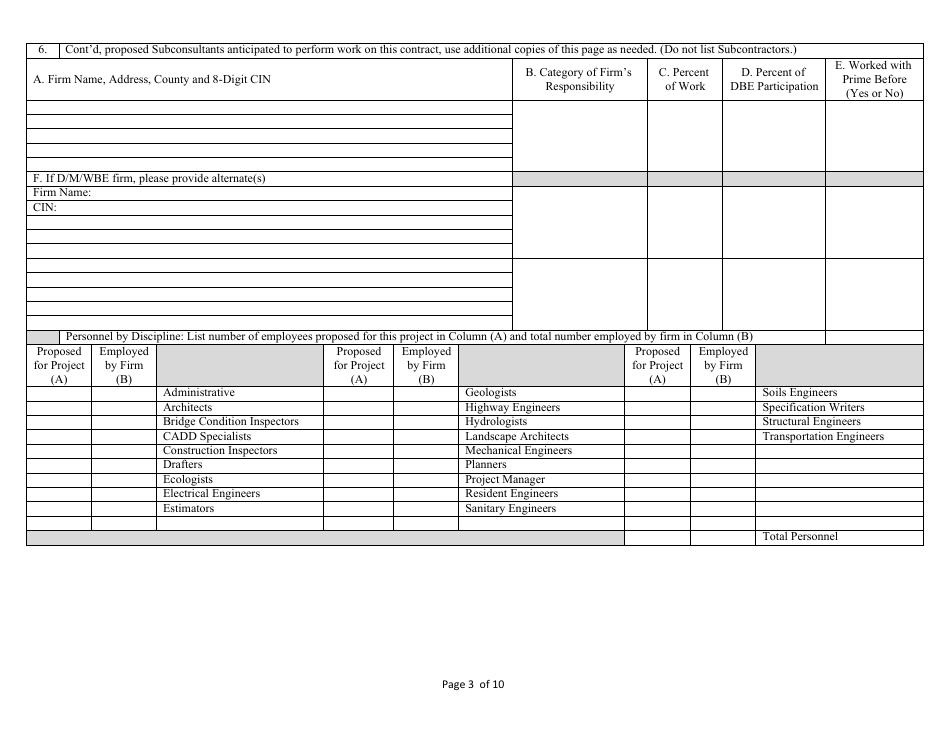 Form NYSDOT255 Architectural / Engineering and Related Services - New York, Page 3