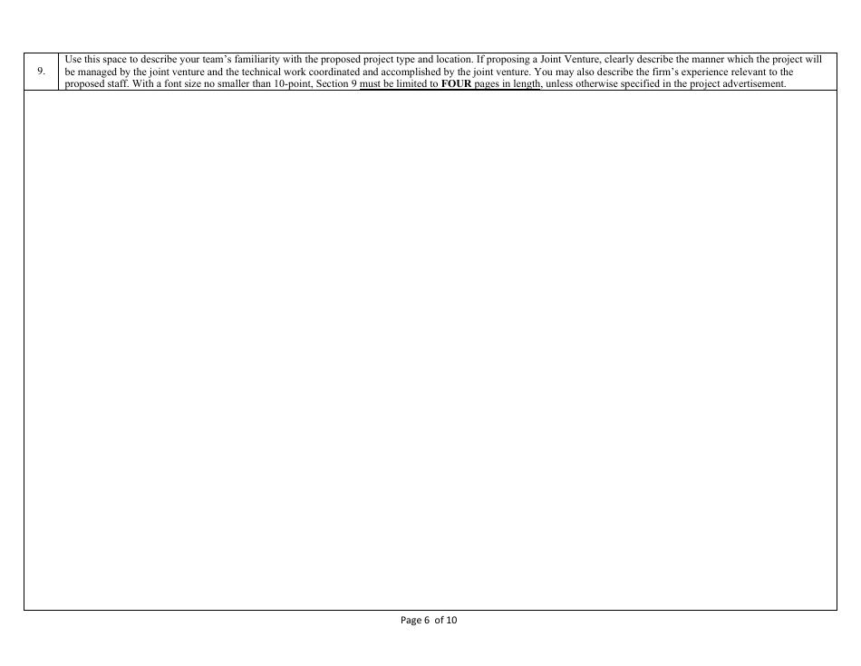 Form NYSDOT255 Architectural / Engineering and Related Services - New York, Page 6