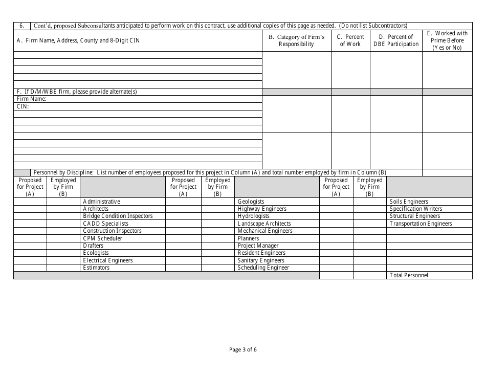 Form NYSDOT255RDSA Architectural / Engineering Services - New York, Page 3