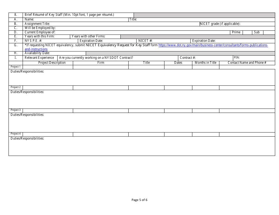 Form NYSDOT255RDSA Architectural / Engineering Services - New York, Page 5