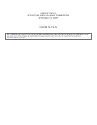 SEC Form 2846 (N-CEN) Annual Report for Registered Investment Companies