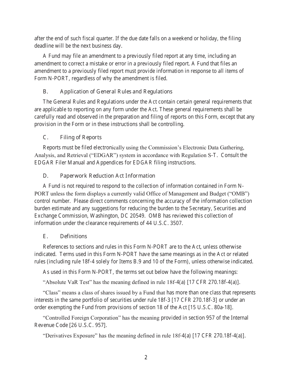 Form N-PORT (SEC Form 2940) Monthly Portfolio Investments Report, Page 3