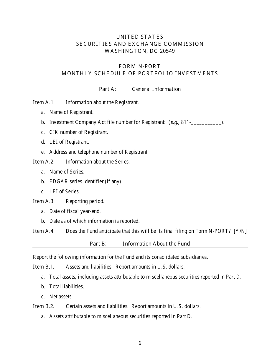 Form N-PORT (SEC Form 2940) Monthly Portfolio Investments Report, Page 7