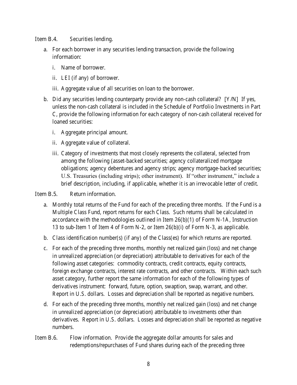 Form N-PORT (SEC Form 2940) Download Printable PDF or Fill Online ...