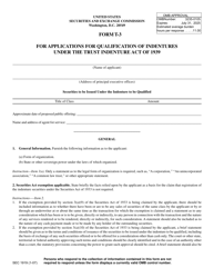 Form T-3 (SEC Form 1919) For Applications for Qualification of Indentures Under the Trust Indenture Act of 1939