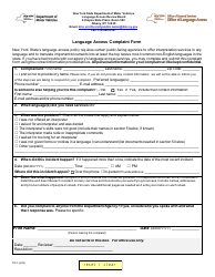 Document preview: Form PA-7 Language Access Complaint Form - New York