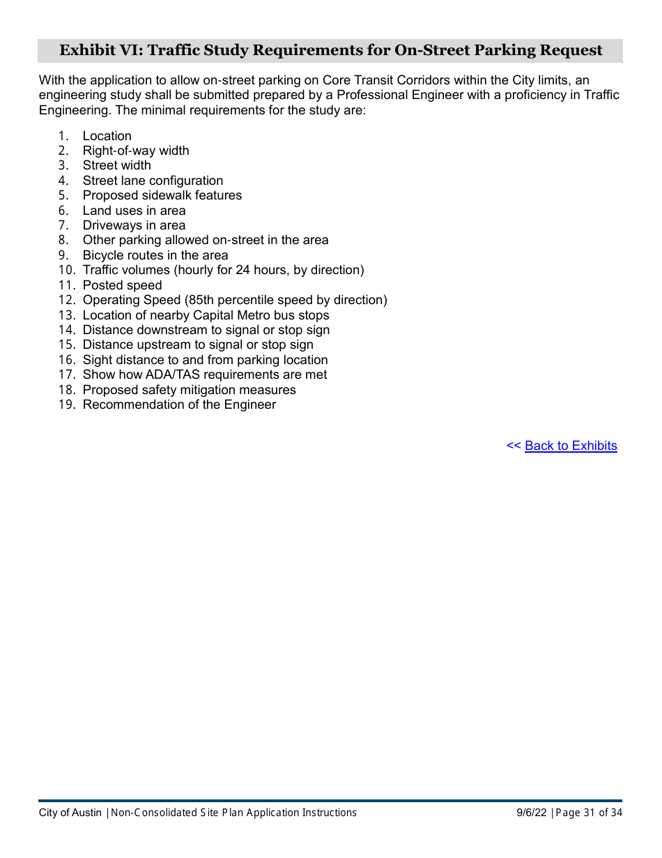 Instructions for Non-consolidated Site Plan Application - Construction Element (B Plan / D Plan) - City of Austin, Texas, Page 31