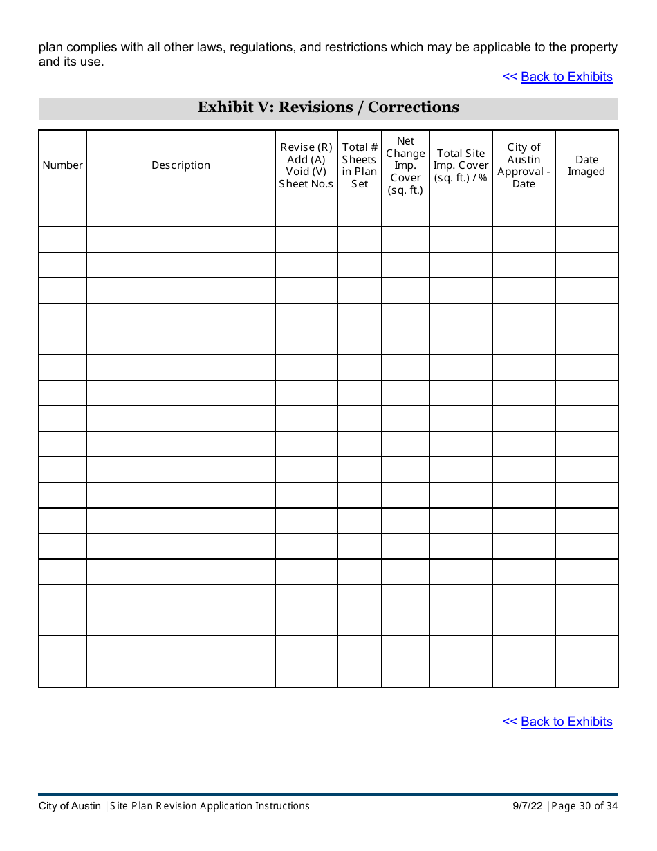 Instructions for Site Plan Revision Application - Consolidated / Non-consolidated - City of Austin, Texas, Page 30