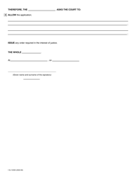 Form SJ-1233A Application to the Court in Penal Matters - Quebec, Canada, Page 4