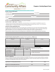 Document preview: Progress/Activity Report Form - Georgia (United States)