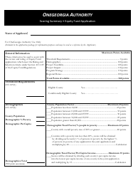 Document preview: Scoring Summary - Equity Fund Application - Onegeorgia Authority - Georgia (United States)