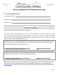 Document preview: Mutual Agreement for Termination of Lease - Georgia (United States)