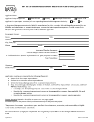 DNR Form 542-0280 On-Stream Impoundment Restoration Fund Grant Application - Iowa