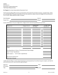 DNR Form 542-0280 On-Stream Impoundment Restoration Fund Grant Application - Iowa, Page 9